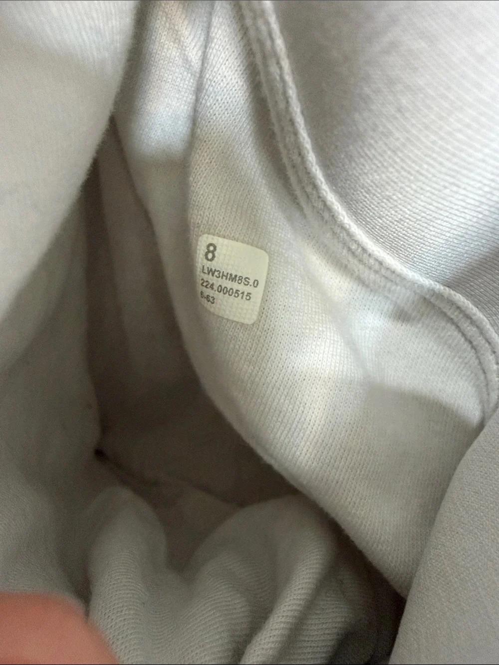 344. Lululemon Softstreme Full-Zip Hoodie Bone or white opal 8 & 10